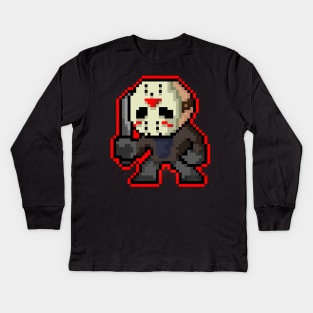 Pixel Jason Kids Long Sleeve T-Shirt